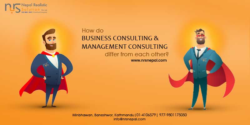 How do Business Consulting and Management Consulting differ from each other?